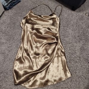 Asos Gold Mini Dress